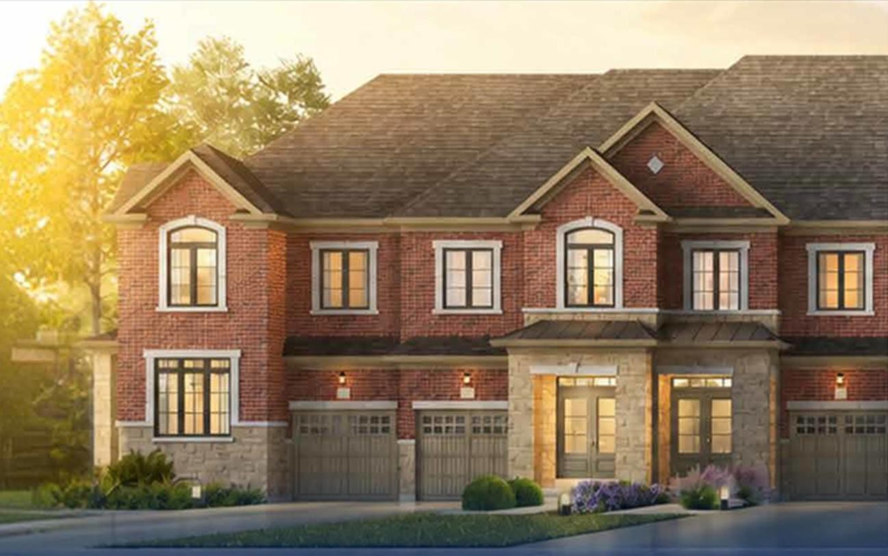 Exterior rendering of freehold townhomes at Bayview Heights by Royal Pine Homes, Richmond Hill