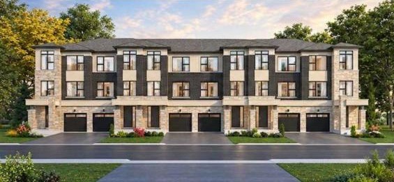 Front elevation rendering of townhomes at Collection on 27, Kleinburg