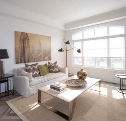 Living room in a Dunpar townhome, Toronto