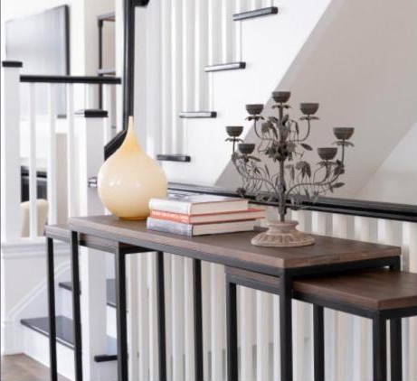 Staircase detail in a Dunpar townhome, Toronto