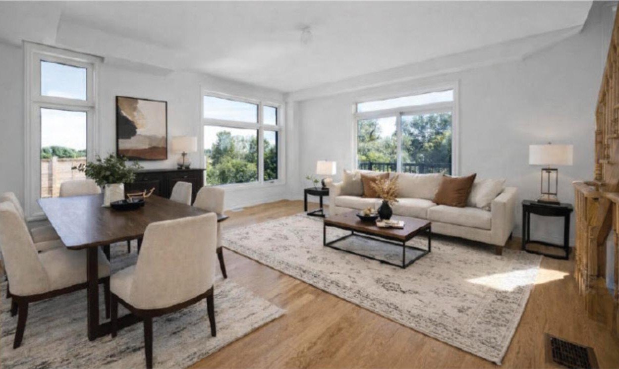 Living and dining room at The Towns of Rutherford Heights, Vaughan